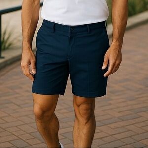 *New J. Lindberg Golf Shorts Mens Size 30 Navy Blue Designer Athletic Activewear